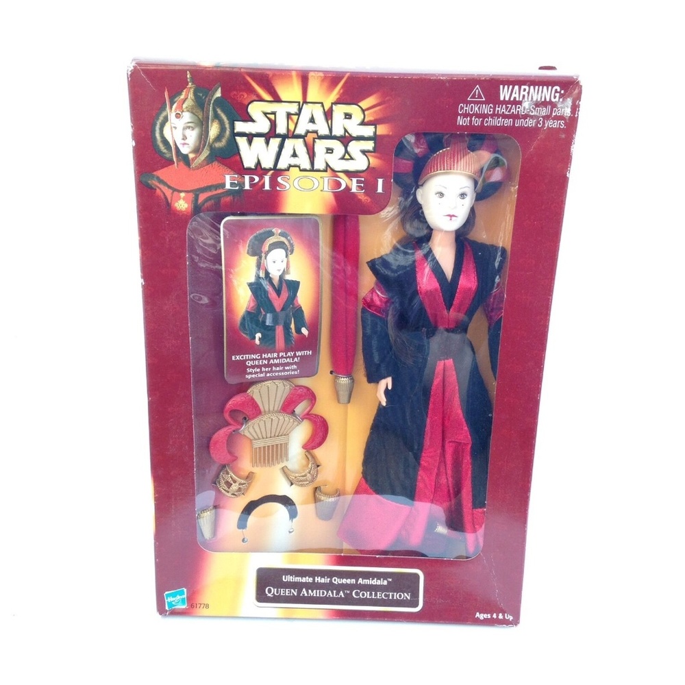 Hasbro Star Wars Episode I Ultimate Hair Queen Amidala Doll New Vintage 90s
